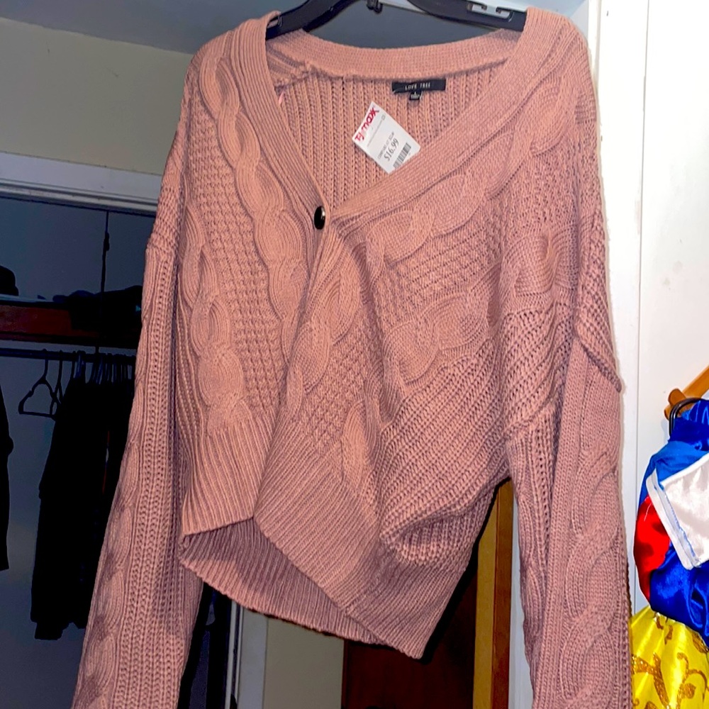 Mauve sweater crop top
